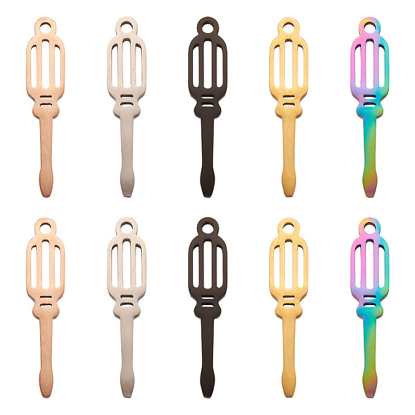 PandaHall Biyun 10Pcs 5 Colors 304 Stainless Steel Pendants, Screwdriver, Mixed Color, 33x7x1mm, Hole: 1.8mm, 2pcs/color 304 Stainless Steel...
PandaHall Biyun 10Pcs 5 Colors 304 Stainless Steel Pendants, Screwdriver, Mixed Color, 33x7x1mm, Hole: 1.8mm, 2pcs/color 304 Stainless Steel...