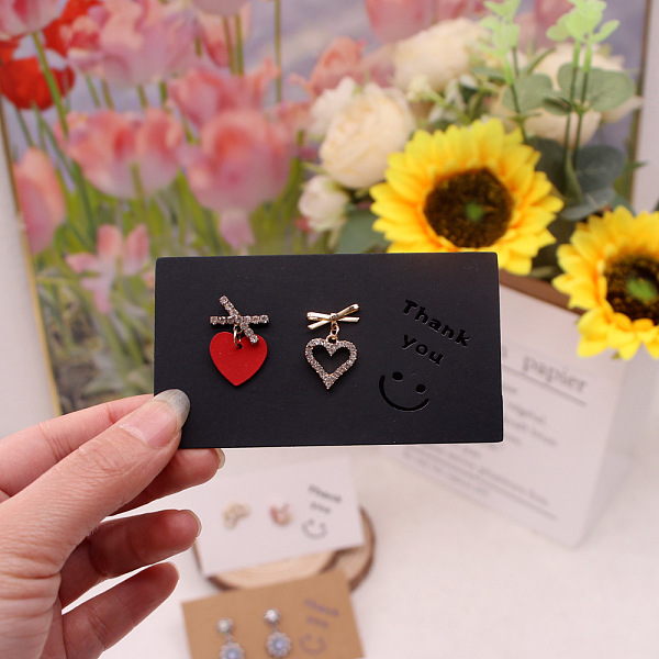 PandaHall Rectangle Paper Earring Display Cards, Thank You Earrings Cards, Black, 5x9x0.05cm Paper Rectangle Black
PandaHall Rectangle Paper Earring Display Cards, Thank You Earrings Cards, Black, 5x9x0.05cm Paper Rectangle Black
