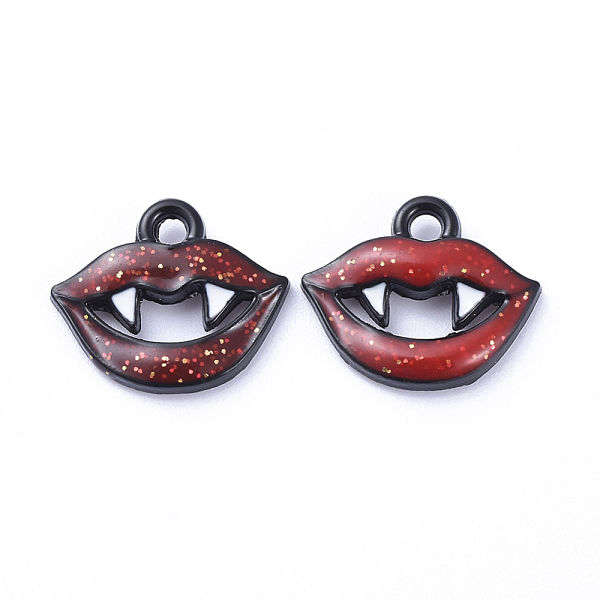PandaHall Black Alloy Enamel Pendant, Fangs Mouth For Halloween, Black, 11x13x2mm, Hole: 2mm Alloy+Enamel Lip Black
PandaHall Black Alloy Enamel Pendant, Fangs Mouth For Halloween, Black, 11x13x2mm, Hole: 2mm Alloy+Enamel Lip Black