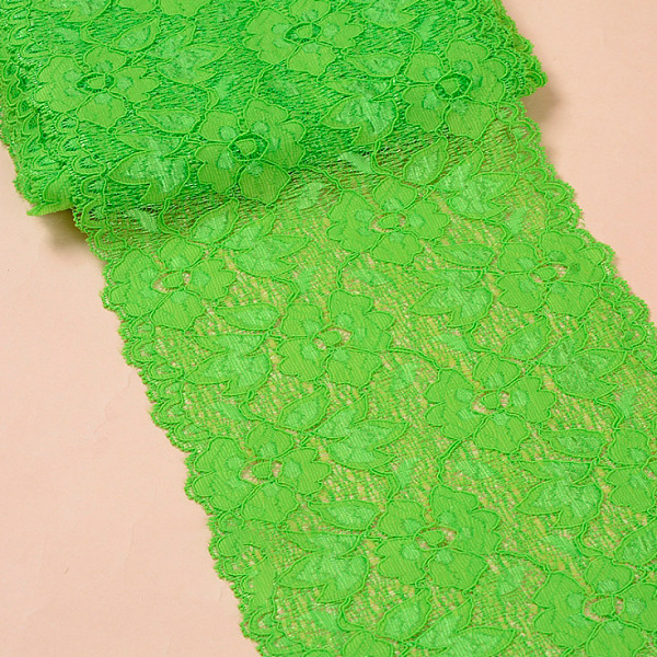 PandaHall Stretch Elastic Lace Trim, Floral Pattern Lace Ribbon, for Sewing, Dress Decoration and Gift Wrapping, Lime, 16cm Polyester Green
PandaHall Stretch Elastic Lace Trim, Floral Pattern Lace Ribbon, for Sewing, Dress Decoration and Gift Wrapping, Lime, 16cm Polyester Green