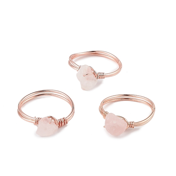 PandaHall Natural Rose Quartz Chips Finger Ring, Rose Gold Brass Wire Wrap Jewelry for Women, Inner Diameter: 18mm Rose Quartz
PandaHall Natural Rose Quartz Chips Finger Ring, Rose Gold Brass Wire Wrap Jewelry for Women, Inner Diameter: 18mm Rose Quartz