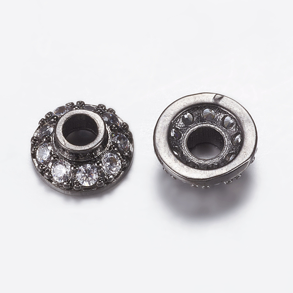 PandaHall Brass Micro Pave Cubic Zirconia Bead Cap, Cadmium Free & Lead Free, Apetalous, Gunmetal, 8x3.5mm, Hole: 2.5mm Brass+Cubic Zirconia..., Clear
PandaHall Brass Micro Pave Cubic Zirconia Bead Cap, Cadmium Free & Lead Free, Apetalous, Gunmetal, 8x3.5mm, Hole: 2.5mm Brass+Cubic Zirconia..., Clear