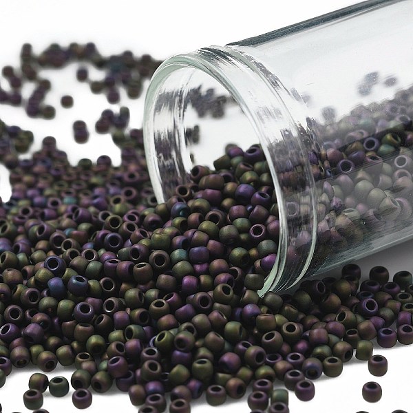 PandaHall TOHO Round Seed Beads, Japanese Seed Beads, (85F) Frost Metallic Iris Purple, 11/0, 2.2mm, Hole: 0.8mm, about 1110pcs/10g Glass...
PandaHall TOHO Round Seed Beads, Japanese Seed Beads, (85F) Frost Metallic Iris Purple, 11/0, 2.2mm, Hole: 0.8mm, about 1110pcs/10g Glass...