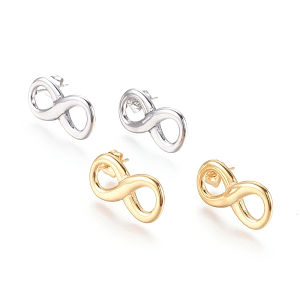 PandaHall 304 Stainless Steel Stud Earrings, Hypoallergenic Earrings, with Ear Nuts, Infinity, Mixed Color, 20.5x10.5x2.5mm, Pin: 0.6mm...
PandaHall 304 Stainless Steel Stud Earrings, Hypoallergenic Earrings, with Ear Nuts, Infinity, Mixed Color, 20.5x10.5x2.5mm, Pin: 0.6mm...