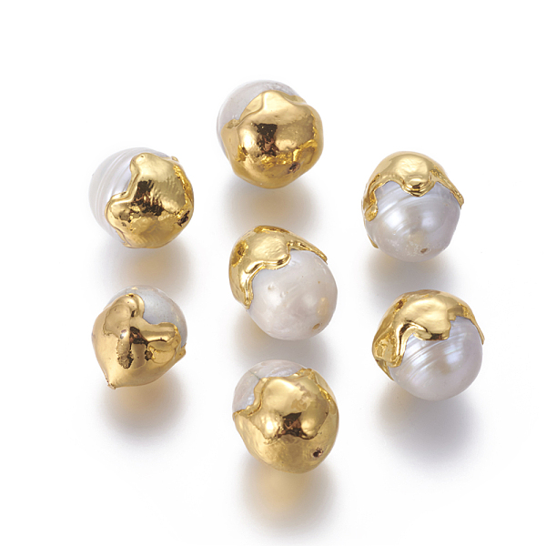 PandaHall Natural Cultured Freshwater Pearl Beads, with Brass Findings, Oval, Golden, 11.5~14x12~17mm, Hole: 0.8mm Pearl Oval White
PandaHall Natural Cultured Freshwater Pearl Beads, with Brass Findings, Oval, Golden, 11.5~14x12~17mm, Hole: 0.8mm Pearl Oval White
