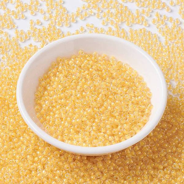 PandaHall MIYUKI Round Rocailles Beads, Japanese Seed Beads, (RR202) Lemon Lined Crystal, 8/0, 3mm, Hole: 1mm, about 2111~2277pcs/50g Glass..., Yellow
PandaHall MIYUKI Round Rocailles Beads, Japanese Seed Beads, (RR202) Lemon Lined Crystal, 8/0, 3mm, Hole: 1mm, about 2111~2277pcs/50g Glass..., Yellow