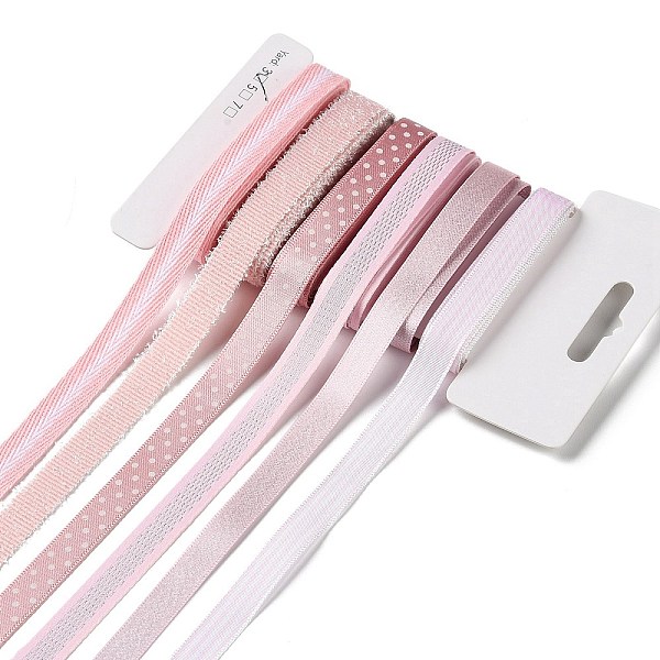 PandaHall 18 Yards 6 Styles Polyester Ribbon, for DIY Handmade Craft, Hair Bowknots and Gift Decoration, Pink Color Palette, Pink, 3/8~1/2...
PandaHall 18 Yards 6 Styles Polyester Ribbon, for DIY Handmade Craft, Hair Bowknots and Gift Decoration, Pink Color Palette, Pink, 3/8~1/2...