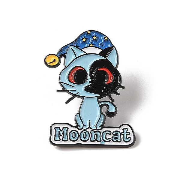 PandaHall Enamel Pins, Black Alloy Brooches for Backpack Clothes, Cat, Sky Blue, 30x23.5x1.5mm Alloy+Enamel Cat Shape
PandaHall Enamel Pins, Black Alloy Brooches for Backpack Clothes, Cat, Sky Blue, 30x23.5x1.5mm Alloy+Enamel Cat Shape