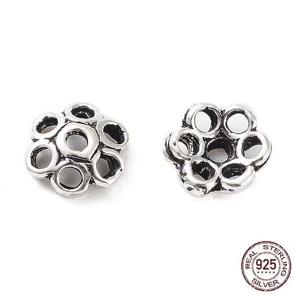 PandaHall 925 Sterling Silver Bead Caps, Flower, Antique Silver, 5x2mm, Hole: 0.8mm Sterling Silver
PandaHall 925 Sterling Silver Bead Caps, Flower, Antique Silver, 5x2mm, Hole: 0.8mm Sterling Silver
