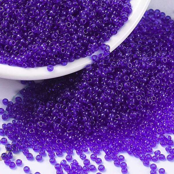 PandaHall MIYUKI Round Rocailles Beads, Japanese Seed Beads, 15/0, (RR151) Transparent Cobalt, 1.5mm, Hole: 0.7mm, about 5555pcs/10g Glass..., Blue
PandaHall MIYUKI Round Rocailles Beads, Japanese Seed Beads, 15/0, (RR151) Transparent Cobalt, 1.5mm, Hole: 0.7mm, about 5555pcs/10g Glass..., Blue