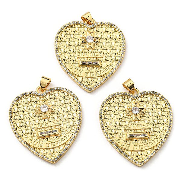 PandaHall Brass with Cubic Zirconia Pendants, Long-Lasting Plated, Lead Free & Cadmium Free, Heart, Real 18K Gold Plated, 31.5x27.5x3.3mm..., Clear
PandaHall Brass with Cubic Zirconia Pendants, Long-Lasting Plated, Lead Free & Cadmium Free, Heart, Real 18K Gold Plated, 31.5x27.5x3.3mm..., Clear