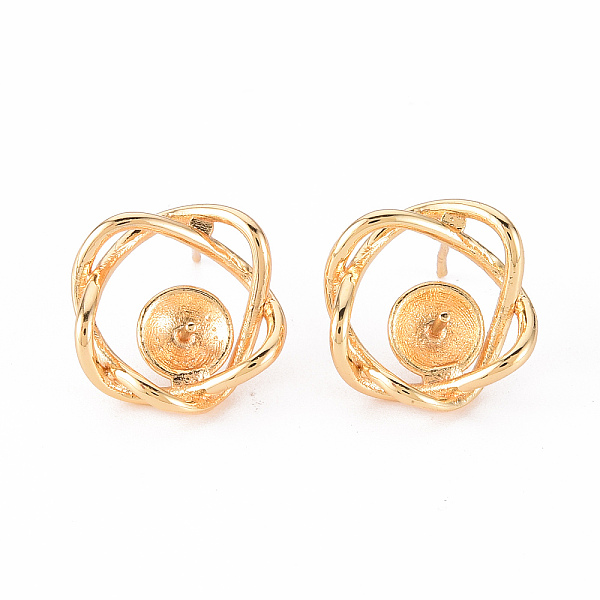 PandaHall Brass Stud Earrings Findings, for Half Drilled Bead, Nickel Free, Flower, Real 18K Gold Plated, 16x15.5mm, Pin: 0.8mm, Pin: 1mm...
PandaHall Brass Stud Earrings Findings, for Half Drilled Bead, Nickel Free, Flower, Real 18K Gold Plated, 16x15.5mm, Pin: 0.8mm, Pin: 1mm...