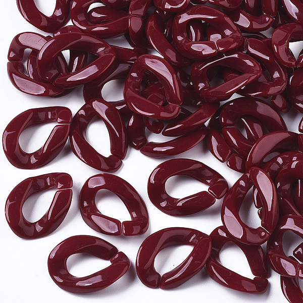 PandaHall Opaque Acrylic Linking Rings, Quick Link Connectors, For Curb Chains Making, Twist, Dark Red, 22x16.5x5.5mm, Inner Measure: 12x6mm...
PandaHall Opaque Acrylic Linking Rings, Quick Link Connectors, For Curb Chains Making, Twist, Dark Red, 22x16.5x5.5mm, Inner Measure: 12x6mm...