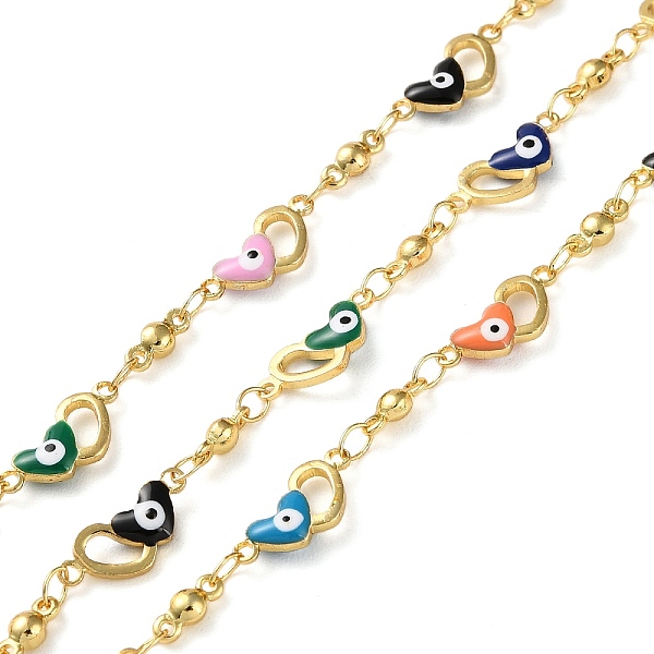PandaHall Heart with Evil Eyes Brass Enamel Link Chains, Real 18K Gold Plated, Soldered, with Spools, Long-Lasting Plated, Mixed Color..., Multicolor
PandaHall Heart with Evil Eyes Brass Enamel Link Chains, Real 18K Gold Plated, Soldered, with Spools, Long-Lasting Plated, Mixed Color..., Multicolor