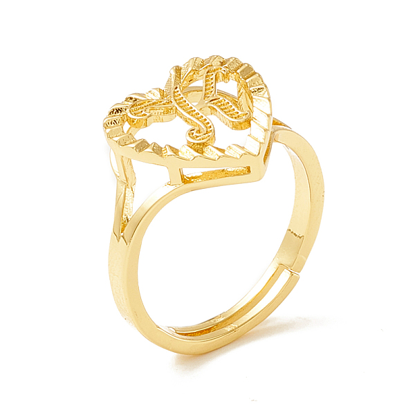 PandaHall Real 18K Gold Plated Brass Alphabet Adjustable Rings, Heart with Initial Promise Ring for Women, Cadmium Free & Lead Free...
PandaHall Real 18K Gold Plated Brass Alphabet Adjustable Rings, Heart with Initial Promise Ring for Women, Cadmium Free & Lead Free...