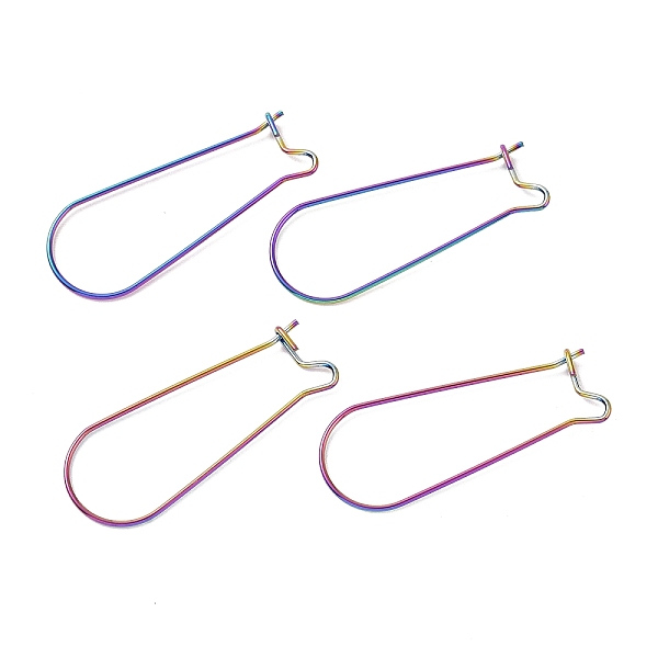 PandaHall Ion Plating(IP) 304 Stainless Steel Hoop Earrings Findings Kidney Ear Wires, Rainbow Color, 33x13x0.7mm, 21 Gauge 304 Stainless...
PandaHall Ion Plating(IP) 304 Stainless Steel Hoop Earrings Findings Kidney Ear Wires, Rainbow Color, 33x13x0.7mm, 21 Gauge 304 Stainless...