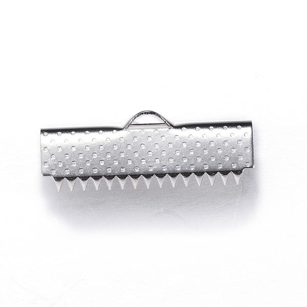 PandaHall 304 Stainless Steel Ribbon Crimp Ends, Rectangle, Stainless Steel Color, 10x25mm, Hole: 3x1.5mm 304 Stainless Steel
PandaHall 304 Stainless Steel Ribbon Crimp Ends, Rectangle, Stainless Steel Color, 10x25mm, Hole: 3x1.5mm 304 Stainless Steel