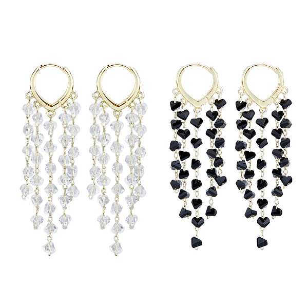 PandaHall FIBLOOM 2 Pairs 2 Colors Dyed Natural Quartz Crystal Chips Tassel Earrings, Long Dangle Hoop Earrings, Mixed Color, 64.5~65.5x17mm..., Multicolor
PandaHall FIBLOOM 2 Pairs 2 Colors Dyed Natural Quartz Crystal Chips Tassel Earrings, Long Dangle Hoop Earrings, Mixed Color, 64.5~65.5x17mm..., Multicolor