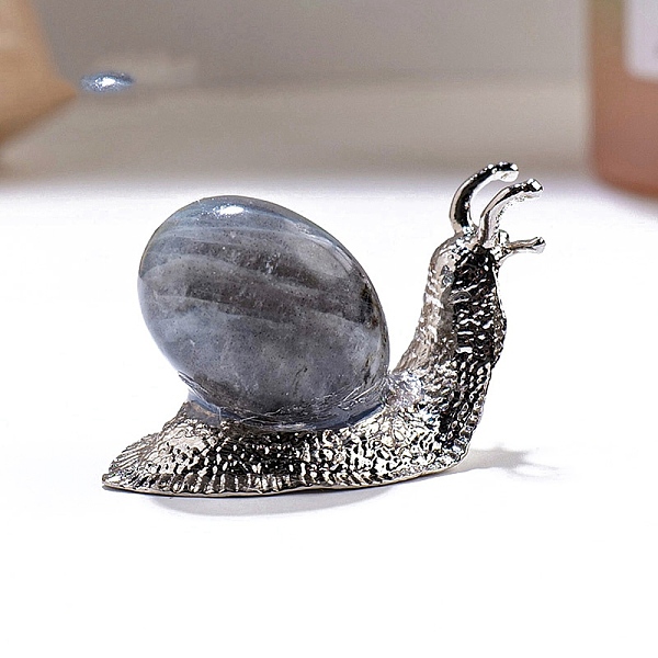 PandaHall Natural Labradorite Ornament, with Metal Snail Holder for Home Office Desktop Feng Shui Ornament, 45x26x30mm Labradorite Snail
PandaHall Natural Labradorite Ornament, with Metal Snail Holder for Home Office Desktop Feng Shui Ornament, 45x26x30mm Labradorite Snail