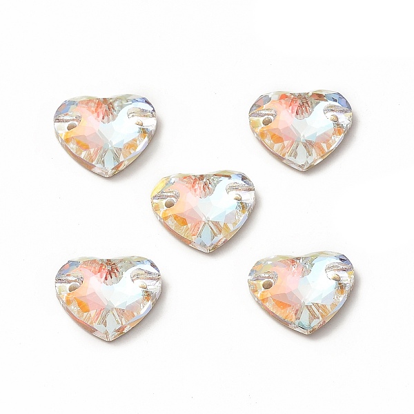 PandaHall Heart Shape Sew on Rhinestone, K5 Glass Rhinestone, 2-Hole Link, Plated Flat Back, Sewing Craft Decoration, Light Crystal AB..., Clear
PandaHall Heart Shape Sew on Rhinestone, K5 Glass Rhinestone, 2-Hole Link, Plated Flat Back, Sewing Craft Decoration, Light Crystal AB..., Clear