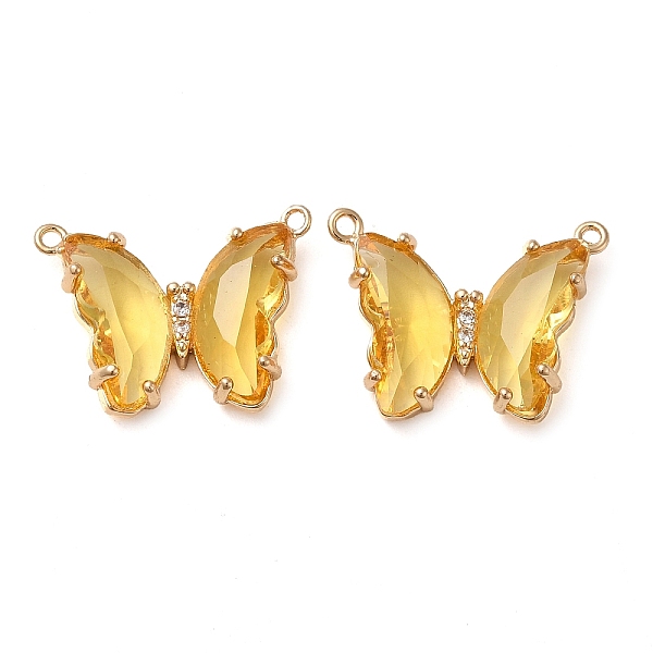 PandaHall Brass Pave Faceted Glass Connector Charms, Golden Tone Butterfly Links, Gold, 17.5x23x5mm, Hole: 0.9mm Brass+Glass Butterfly Gold
PandaHall Brass Pave Faceted Glass Connector Charms, Golden Tone Butterfly Links, Gold, 17.5x23x5mm, Hole: 0.9mm Brass+Glass Butterfly Gold