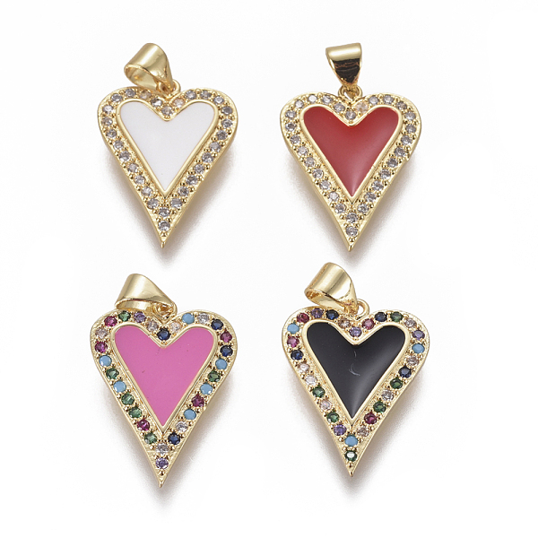 PandaHall Brass Micro Pave Cubic Zirconia Pendants, with Enamel, Heart, Golden, Mixed Color, 22x16x2mm, Hole: 5x3.5mm Brass+Cubic..., Multicolor
PandaHall Brass Micro Pave Cubic Zirconia Pendants, with Enamel, Heart, Golden, Mixed Color, 22x16x2mm, Hole: 5x3.5mm Brass+Cubic..., Multicolor
