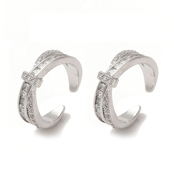 PandaHall Rack Plating Brass Pave Clear Cubic Zirconia Cross Cuff Earrings for Women, Cadmium Free & Lead Free, Long-Lasting Plated...
PandaHall Rack Plating Brass Pave Clear Cubic Zirconia Cross Cuff Earrings for Women, Cadmium Free & Lead Free, Long-Lasting Plated...