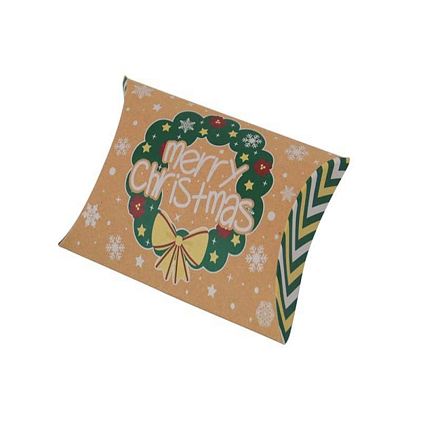 PandaHall Christmas Theme Cardboard Candy Pillow Boxes, Cartoon Christmas Wreath Candy Snack Gift Box, Green, Fold: 7.3x11.9x2.6cm Paper...
PandaHall Christmas Theme Cardboard Candy Pillow Boxes, Cartoon Christmas Wreath Candy Snack Gift Box, Green, Fold: 7.3x11.9x2.6cm Paper...
