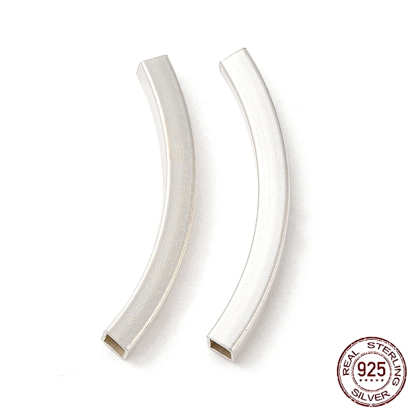 PandaHall 925 Sterling Silver Beads, Curved Tube, Silver, 39.5~40.5x4x4mm, Hole: 3x3mm Sterling Silver Tube
PandaHall 925 Sterling Silver Beads, Curved Tube, Silver, 39.5~40.5x4x4mm, Hole: 3x3mm Sterling Silver Tube
