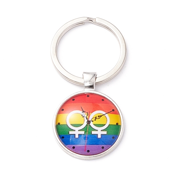 PandaHall Pride Style Glass Keychain, with Platinum Plated Alloy Findings, Flat Round, Gender Symbol, 6.2cm Alloy Symbol
PandaHall Pride Style Glass Keychain, with Platinum Plated Alloy Findings, Flat Round, Gender Symbol, 6.2cm Alloy Symbol