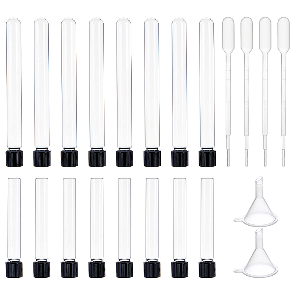 PandaHall BENECREAT Glass Tube, with Plastic Screw Cover, Column with Flat Bottom, Lab Supplies, Clear, 22pcs/box Glass Clear
PandaHall BENECREAT Glass Tube, with Plastic Screw Cover, Column with Flat Bottom, Lab Supplies, Clear, 22pcs/box Glass Clear