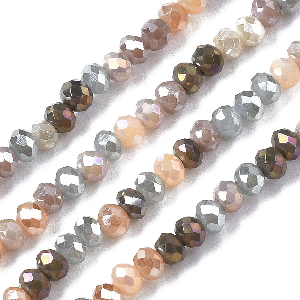 PandaHall Electroplate Glass Beads Strands, AB Color Plated, Faceted, Rondelle, Dark Gray, 3x2.5mm, Hole: 0.7mm, about 161~190pcs/strand...
PandaHall Electroplate Glass Beads Strands, AB Color Plated, Faceted, Rondelle, Dark Gray, 3x2.5mm, Hole: 0.7mm, about 161~190pcs/strand...