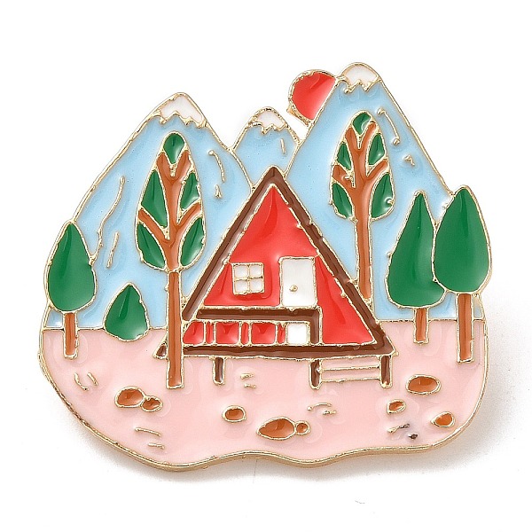 PandaHall Enamel Pins, Light Gold Alloy Badge for Backpack Clothes, House in Forest, 31x34x2mm Alloy+Enamel House
PandaHall Enamel Pins, Light Gold Alloy Badge for Backpack Clothes, House in Forest, 31x34x2mm Alloy+Enamel House