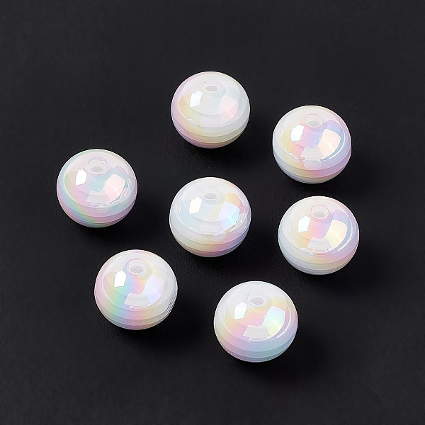 PandaHall Opaque Acrylic Beads, AB Color, Round with Stripe Pattern, White, 16x14.5mm, Hole: 3mm Acrylic Round White
PandaHall Opaque Acrylic Beads, AB Color, Round with Stripe Pattern, White, 16x14.5mm, Hole: 3mm Acrylic Round White