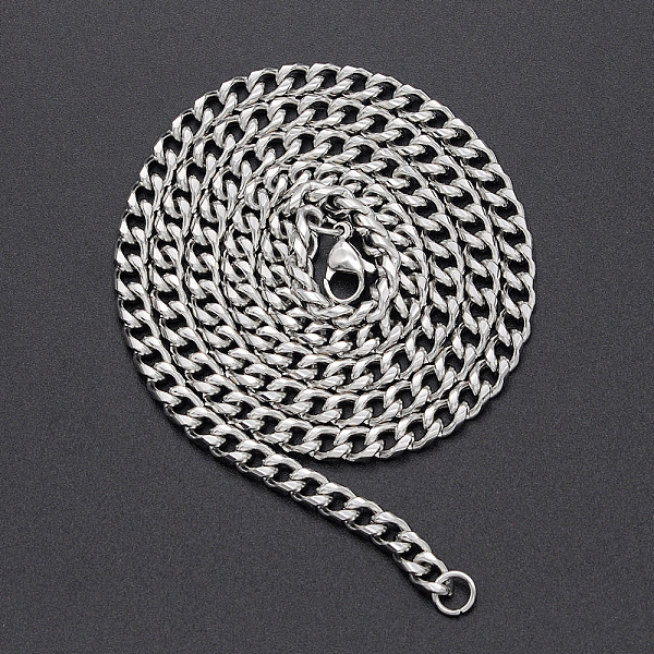 PandaHall Men's 201 Stainless Steel Cuban Link Chain Necklaces, with Lobster Claw Clasps, Faceted, Stainless Steel Color, 21.7 inch(55.2cm)...
PandaHall Men's 201 Stainless Steel Cuban Link Chain Necklaces, with Lobster Claw Clasps, Faceted, Stainless Steel Color, 21.7 inch(55.2cm)...