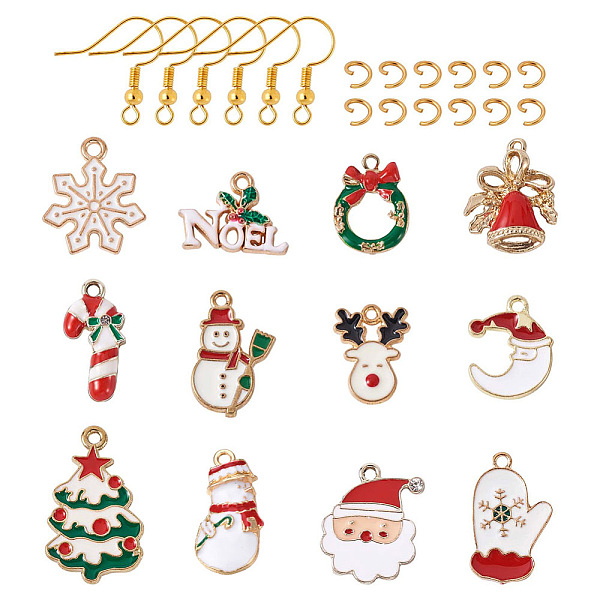 PandaHall DIY Christmas Earring Making Kits, with 24PCS Alloy Enamel Pendants and Brass Earring Hooks, Light Gold Alloy Mixed Shapes..., Multicolor
PandaHall DIY Christmas Earring Making Kits, with 24PCS Alloy Enamel Pendants and Brass Earring Hooks, Light Gold Alloy Mixed Shapes..., Multicolor