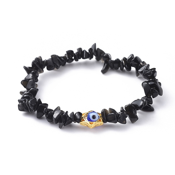 PandaHall Chips Natural Black Stone Stretch Bracelets, with Lampwork Beads and Alloy Bead Frame, for Jewish, Star of David, 2-3/8 inch...
PandaHall Chips Natural Black Stone Stretch Bracelets, with Lampwork Beads and Alloy Bead Frame, for Jewish, Star of David, 2-3/8 inch...
