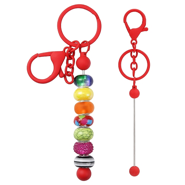 PandaHall Baking Painted Alloy and Brass Bar Beadable Keychain for Jewelry Making DIY Crafts, with Lobster Clasps, Crimson, 15.8x2.4cm Alloy..., Pink
PandaHall Baking Painted Alloy and Brass Bar Beadable Keychain for Jewelry Making DIY Crafts, with Lobster Clasps, Crimson, 15.8x2.4cm Alloy..., Pink