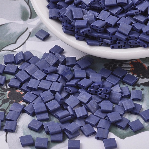 PandaHall MIYUKI TILA Beads, Japanese Seed Beads, 2-Hole, (TL2075) Matte Opaque Cobalt Luster, 5x5x1.9mm, Hole: 0.8mm, about 118pcs/bottle..., Blue
PandaHall MIYUKI TILA Beads, Japanese Seed Beads, 2-Hole, (TL2075) Matte Opaque Cobalt Luster, 5x5x1.9mm, Hole: 0.8mm, about 118pcs/bottle..., Blue