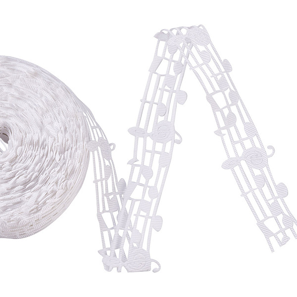 PandaHall Polyester Grosgrain Ribbon, Musical Note Pattern, White, 1-1/8"(28mm), 20yard/roll(18.3m/roll) Polyester White
PandaHall Polyester Grosgrain Ribbon, Musical Note Pattern, White, 1-1/8"(28mm), 20yard/roll(18.3m/roll) Polyester White
