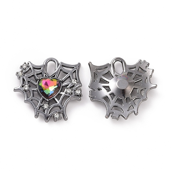 PandaHall Rack Plating Alloy Glass Pendants, Cadmium Free & Lead Free & Nickle Free, Gunmetal Tone Spider Web & Heart Charms, Colorful...
PandaHall Rack Plating Alloy Glass Pendants, Cadmium Free & Lead Free & Nickle Free, Gunmetal Tone Spider Web & Heart Charms, Colorful...