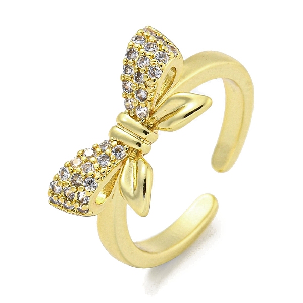 PandaHall Bowknot Brass Micro Pave Cubic Zirconia Open Cuff Ring for Women, Cadmium Free & Lead Free, Long-Lasting Plated, Real 18K Gold..., Clear
PandaHall Bowknot Brass Micro Pave Cubic Zirconia Open Cuff Ring for Women, Cadmium Free & Lead Free, Long-Lasting Plated, Real 18K Gold..., Clear