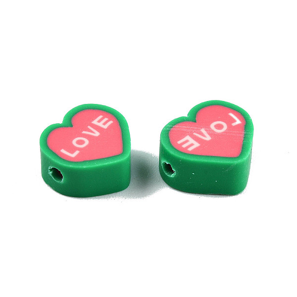 PandaHall Handmade Polymer Clay Beads, Heart with Word Love, Tomato, 9~9.5x10~11x4~5mm, Hole: 1.5~1.8mm Polymer Clay Heart Red
PandaHall Handmade Polymer Clay Beads, Heart with Word Love, Tomato, 9~9.5x10~11x4~5mm, Hole: 1.5~1.8mm Polymer Clay Heart Red