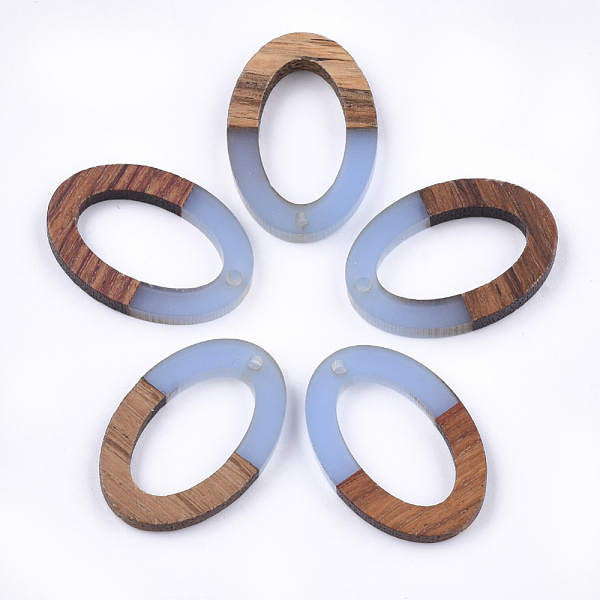 PandaHall Resin & Walnut Wood Pendants, Oval, Light Sky Blue, 28.5x19.5x3~4mm, Hole: 1.8mm Resin+Wood Oval Blue
PandaHall Resin & Walnut Wood Pendants, Oval, Light Sky Blue, 28.5x19.5x3~4mm, Hole: 1.8mm Resin+Wood Oval Blue