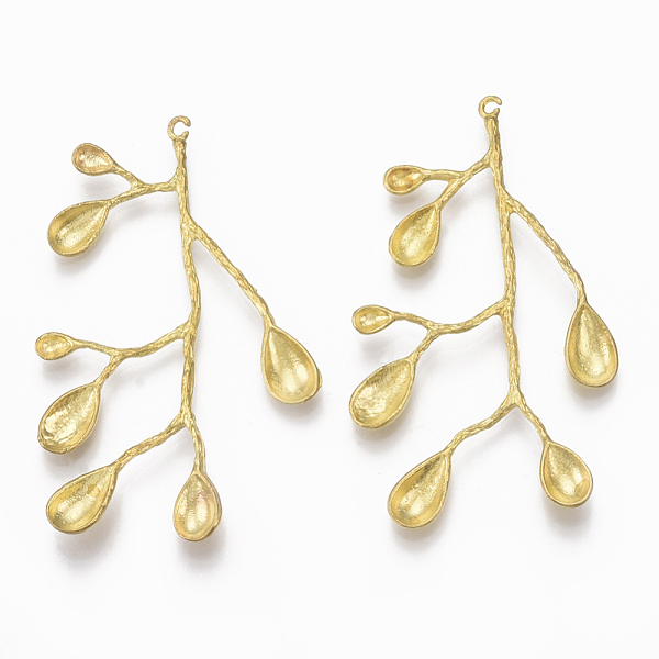 PandaHall Brass Pendants, Nickel Free, Branch and Leaves, Raw(Unplated), 46x29x2mm, Hole: 1mm Brass Branch
PandaHall Brass Pendants, Nickel Free, Branch and Leaves, Raw(Unplated), 46x29x2mm, Hole: 1mm Brass Branch