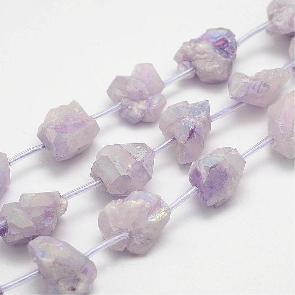 PandaHall Electroplated Natural Amethyst Bead Strands, Nuggets, 11~31x15~19x11~16mm, Hole: 2mm, about 15pcs/strand, 15.7 inch(400mm)...
PandaHall Electroplated Natural Amethyst Bead Strands, Nuggets, 11~31x15~19x11~16mm, Hole: 2mm, about 15pcs/strand, 15.7 inch(400mm)...