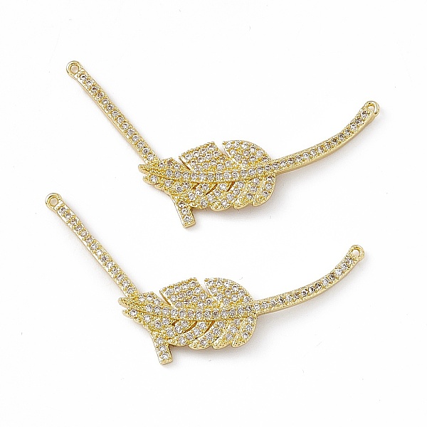 PandaHall Brass Micro Pave Cubic Zirconia 2-Loop Pendants, Leaf Charm, Real 18K Gold Plated, 24x44x2mm, Hole: 0.8mm Brass+Cubic Zirconia..., Clear
PandaHall Brass Micro Pave Cubic Zirconia 2-Loop Pendants, Leaf Charm, Real 18K Gold Plated, 24x44x2mm, Hole: 0.8mm Brass+Cubic Zirconia..., Clear