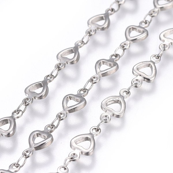 PandaHall 3.28 Feet 304 Stainless Steel Link Chains, Soldered, Heart, Stainless Steel Color, 10x5~5.5x1.5mm 304 Stainless Steel
PandaHall 3.28 Feet 304 Stainless Steel Link Chains, Soldered, Heart, Stainless Steel Color, 10x5~5.5x1.5mm 304 Stainless Steel