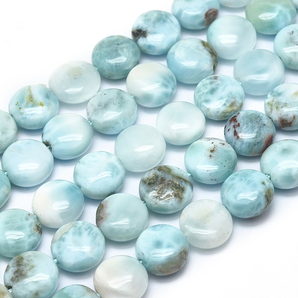 PandaHall Natural Larimar Beads Strands, Flat Round, 10x5.5mm, Hole: 1.2mm, about 39pcs/Strand, 15.28 inch(38.8cm) Larimar Flat Round
PandaHall Natural Larimar Beads Strands, Flat Round, 10x5.5mm, Hole: 1.2mm, about 39pcs/Strand, 15.28 inch(38.8cm) Larimar Flat Round
