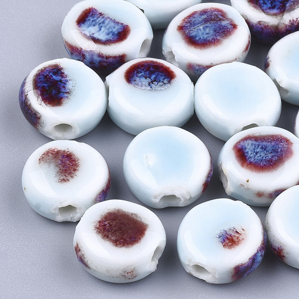 PandaHall Handmade Porcelain Beads, Fancy Antique Glazed Porcelain, Flat Round, Light Sky Blue, 10~11x10.5~11x5~5.5mm, Hole: 1.5~2mm...
PandaHall Handmade Porcelain Beads, Fancy Antique Glazed Porcelain, Flat Round, Light Sky Blue, 10~11x10.5~11x5~5.5mm, Hole: 1.5~2mm...